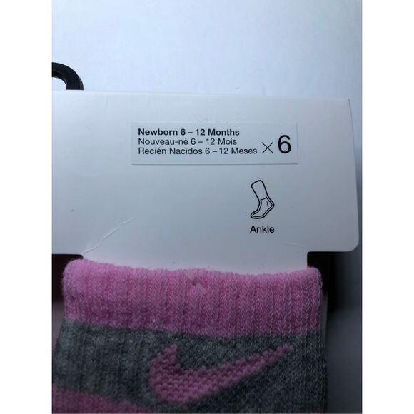 Nike Baby Socks 6 pack Size 6-12 Month - Picture 3 of 3